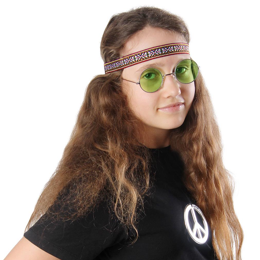 Hippie Set: Headband, Peace Sign, Glasses