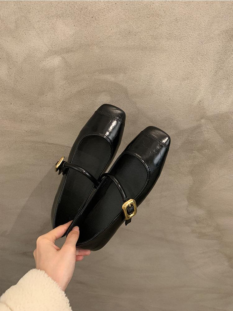 Французские балетки женские 2025 новая весна коричневые ретро Мэри Джейн женские туфли с юбками нежные вечерние туфли