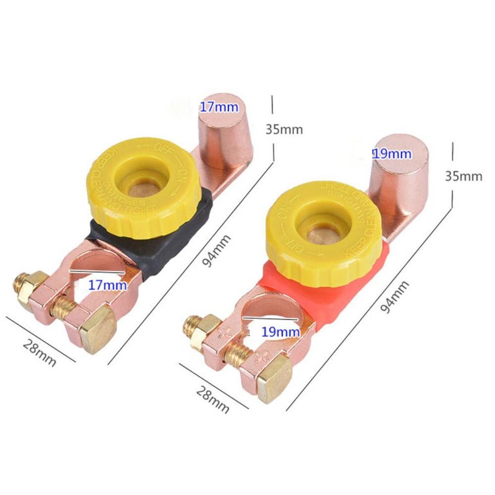 Латунный выключатель-разъединитель Положительные клеммы аккумулятора Универсальный автомобильный выключатель питания Авто