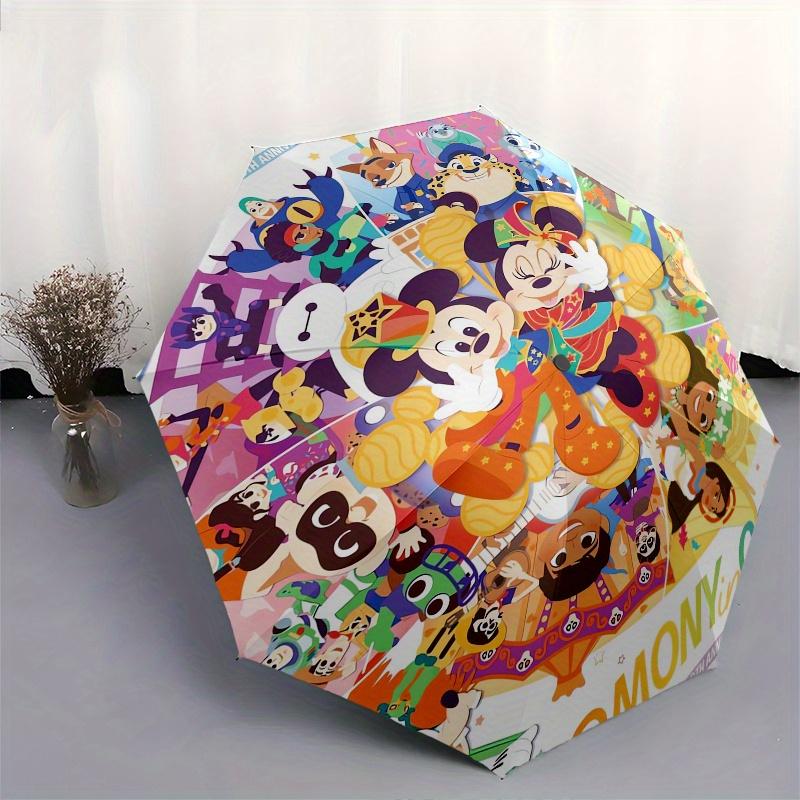 Mickey Mouse,Parade Automatic Opening and Closing Fashion umbrella - 8-rib Folding Design, Lightweight and Portable, Suitable for Daily Busi