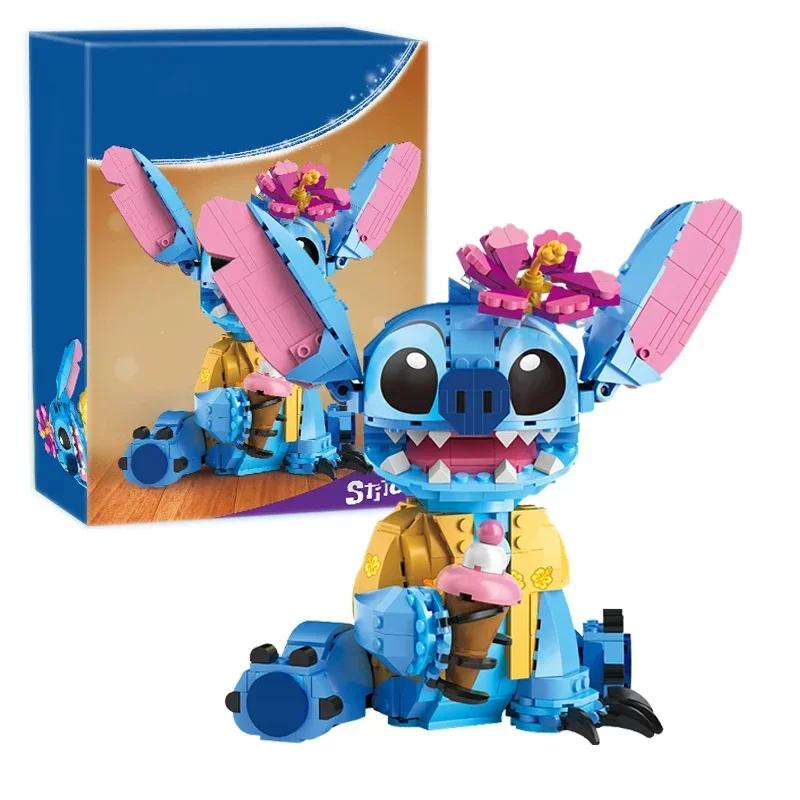 Lilo & Stitch Building Blocks Set Large Bricks With Moving Ears Kids Diy Assembly Toy Birthday Gift For Boys Girls
