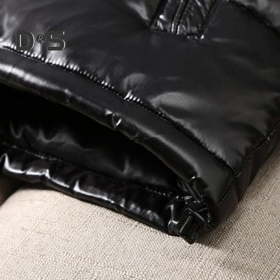 Мужское зимнее хлопковое пальто со съемным капюшоном, длинный рукав, однотонная стеганая куртка с карманами, водонепроницаемая теплая верхняя одежда