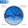 3-in-1 Analog Weather Station Barometer Thermometer Hygrometer Wall Mounted Mechanical Indoor Outdoor Weather Instrument for HomeGarden Office Fishing