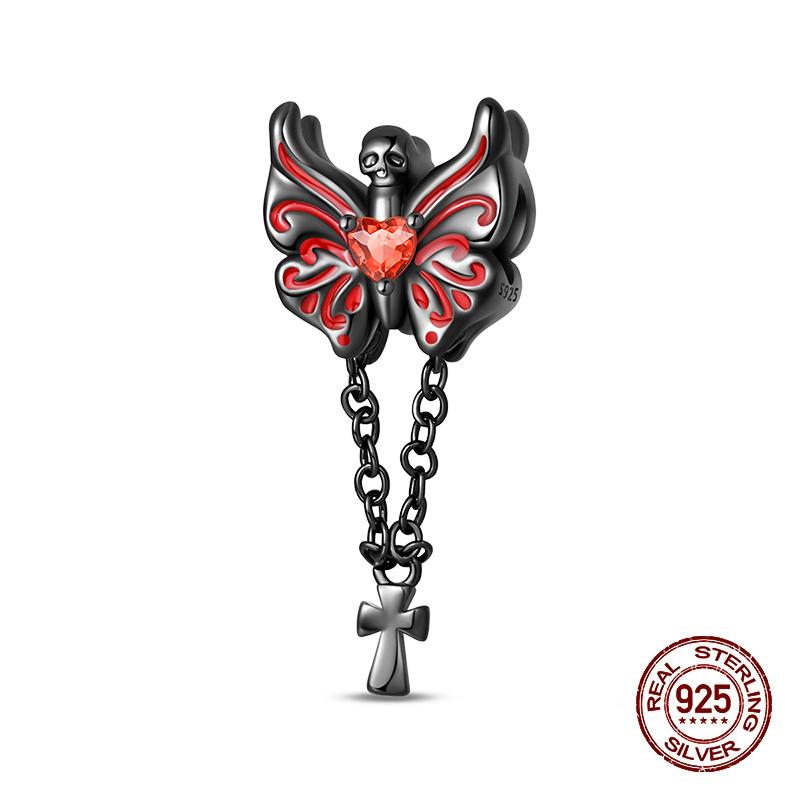 Halloween Charms Bead Copper Luminous Pumpkin Ghost Dangle Fit Bangle Bracelet Necklace Diy Jewelry