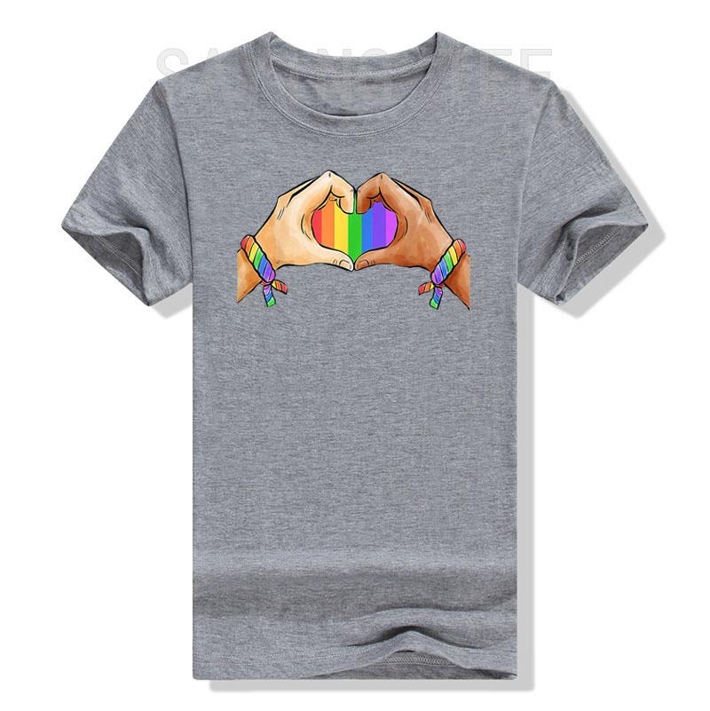 Gay Pride Clothing LGBT Rainbow Flag Heart Unity TShirt Love Unit Graphic Saying Tee Tops Lgbtq Aesthetic Clothes HuUnisex Rights