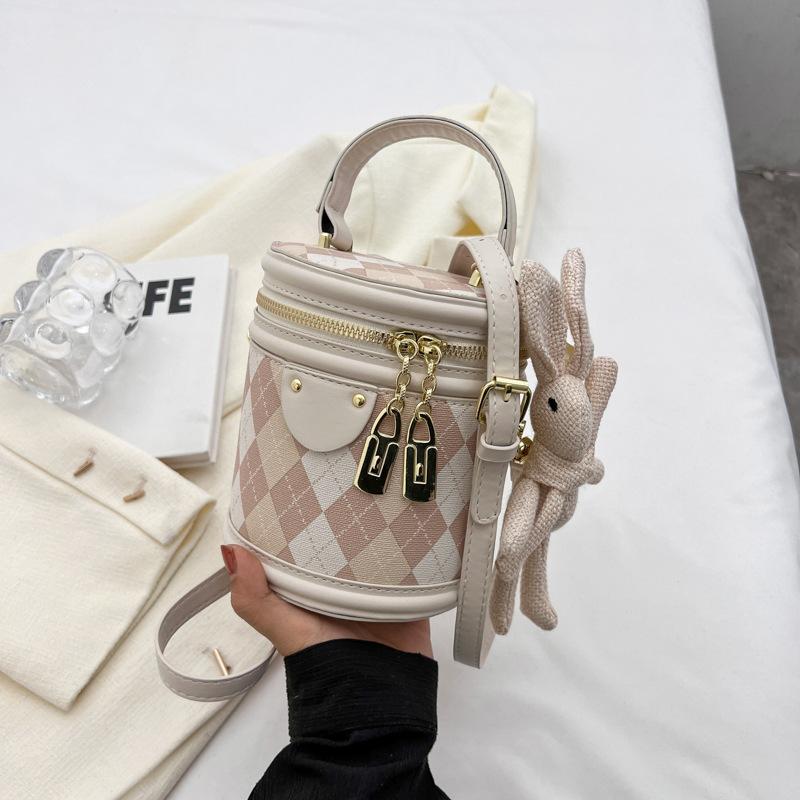 Сумка-цилиндр в форме ромба, женская переносная сумка-ведро, маленькая сумка, универсальная женская сумка через плечо, модная сумка Oblique Span