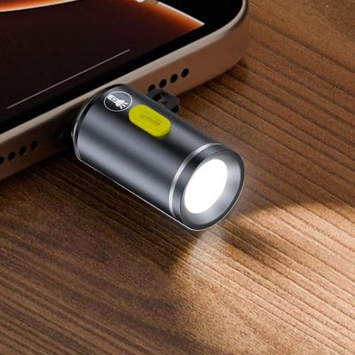 Портативный мини-фонарик Type-C Брелок для телефона USB-C Электрический фонарь Ночник Настольная лампа Для езды на велосипеде Спорта Кемпинга на открытом воздухе