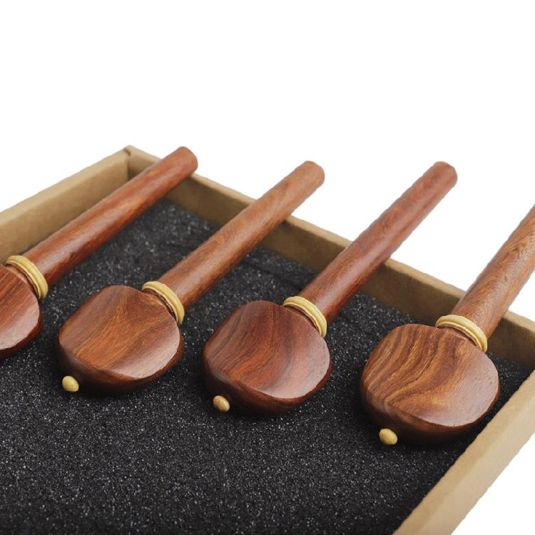 4Pcs Wood Cello Pegs Tuners Set Mahogany Cello Pegs Cello Part Tuning Pegs