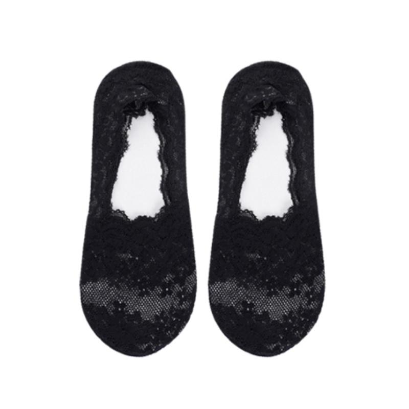 1/3 пары женских невидимых хлопковых подошв, нескользящие тапочки, носки-лодочки для девочек, летние носки из силикагеля с вишневым цветочным узором и кружевом