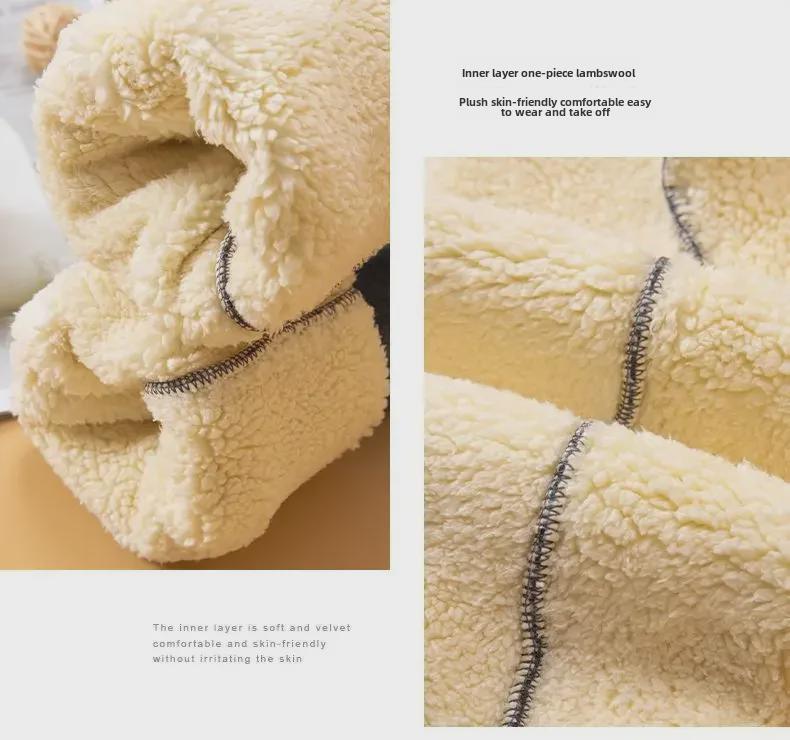 Стильные черные зимние леггинсы с бархатной подкладкой для девочек - теплые и уютные брюки для детей