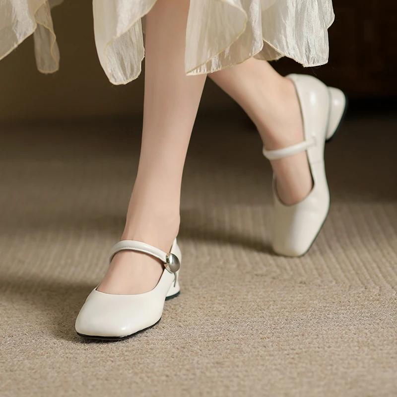 Летние новые туфли Мэри Джейн в стиле твида с круглой головкой и мягкой подошвой, однотонные, с одной пуговицей на ремешке, женские модные туфли на плоской подошве