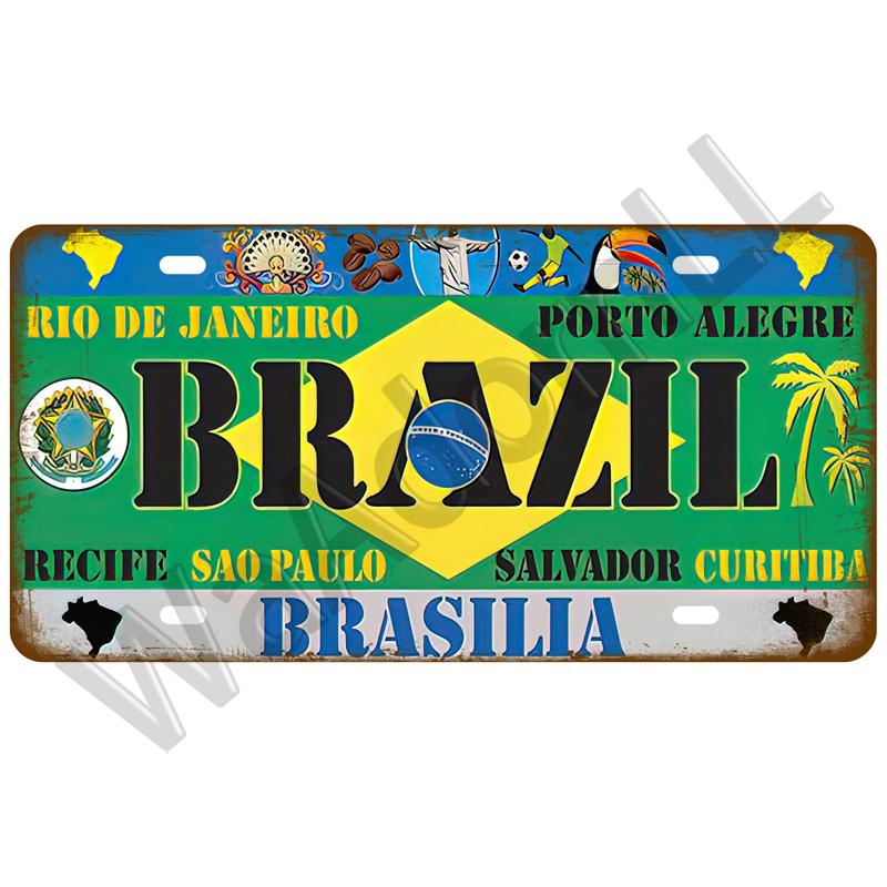 Metal Sign Germany USA Country Flag France Tin Sign Plaque Russia Spain Tinplate Plate For Wall Home Restaurant Craft Bar Decor