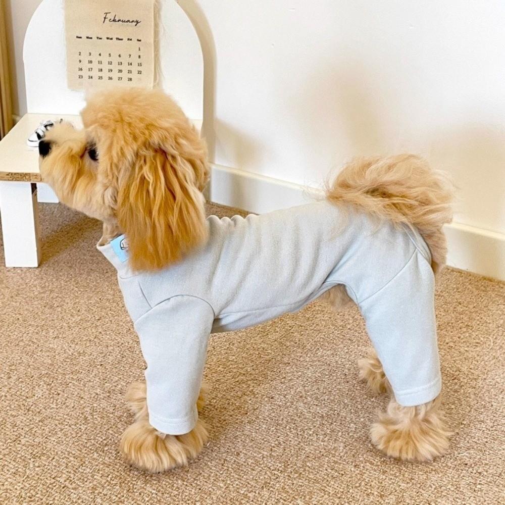 Warm Elastic Pet Jumpsuit Windproof Dog Fleece Pajamas Pet Four Legged Pants  Small Medium Dogs