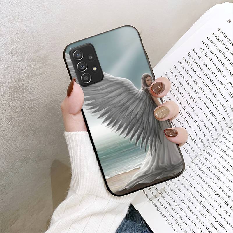 Фэнтезийный чехол для телефона с крыльями ангела и девушкой для Samsung Galaxy A02 A12 A21 A22 A32 A41 A42 A51 A71 A72