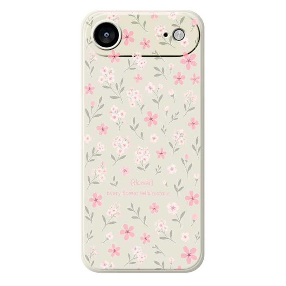 For iPhone 17 Air Case Small Flower Pattern Printing Straight Edge TPU Phone Back Cover