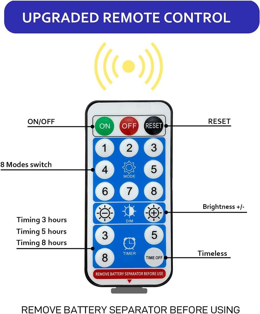 4 шт. Наружное солнечное освещение Медный фонарь-столбик, LED 8 режимов Садовый ландшафтный свет, Стержень из нержавеющей стали с датчиком источника света