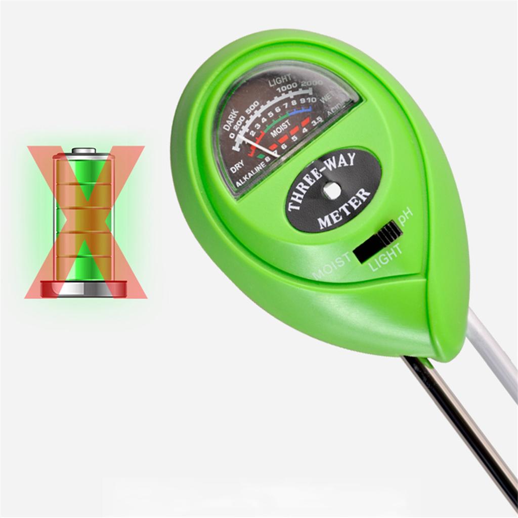 3 In1 PH Tester Water Moisture Light Test Meter Kit For Garden Plant Flower