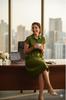 Платье Authority In Motion Лаймово-зеленое | Яркий силуэт "песочные часы"