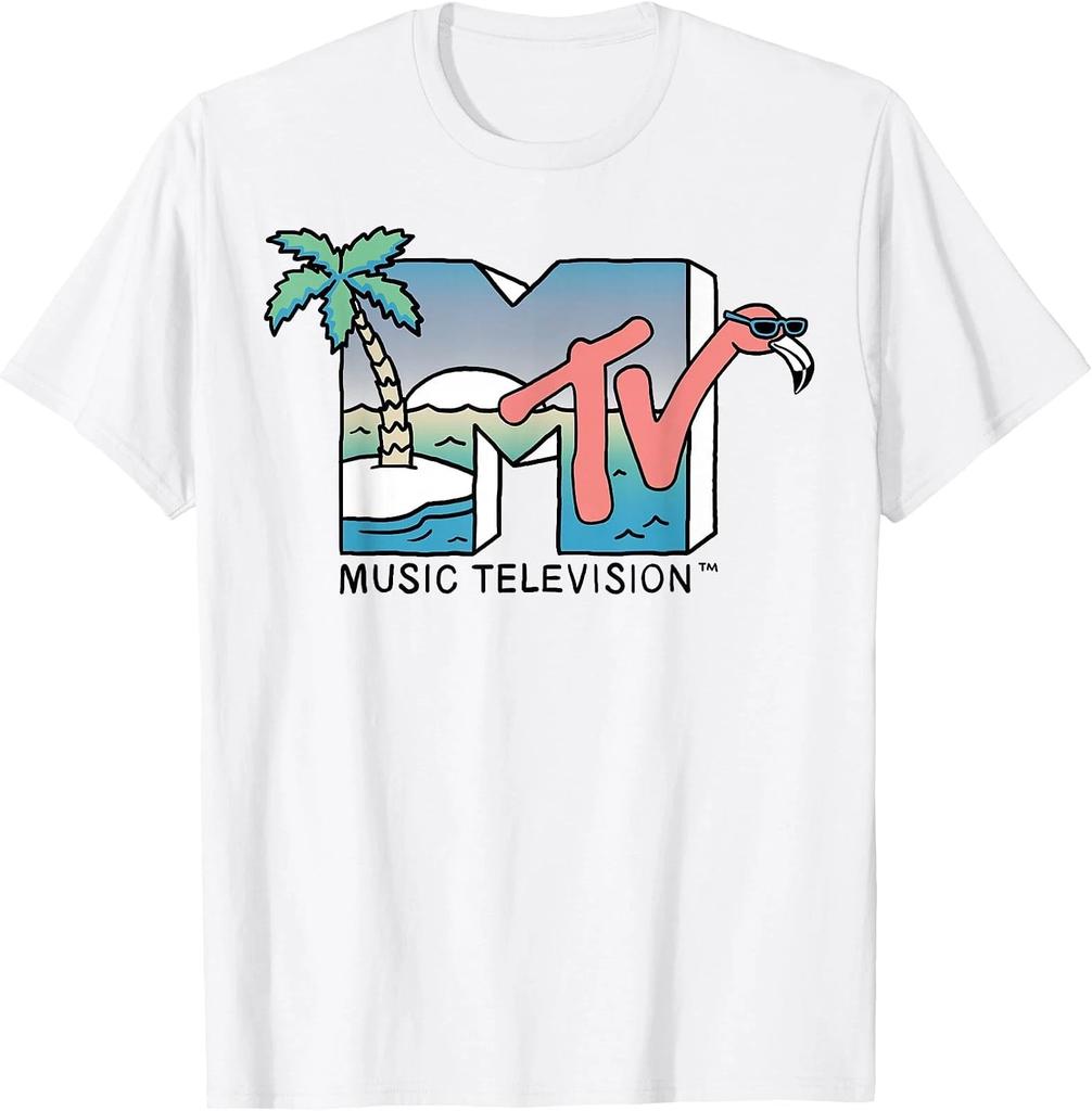 Vintage MTV Beach Island Flamingo Graphic Tee