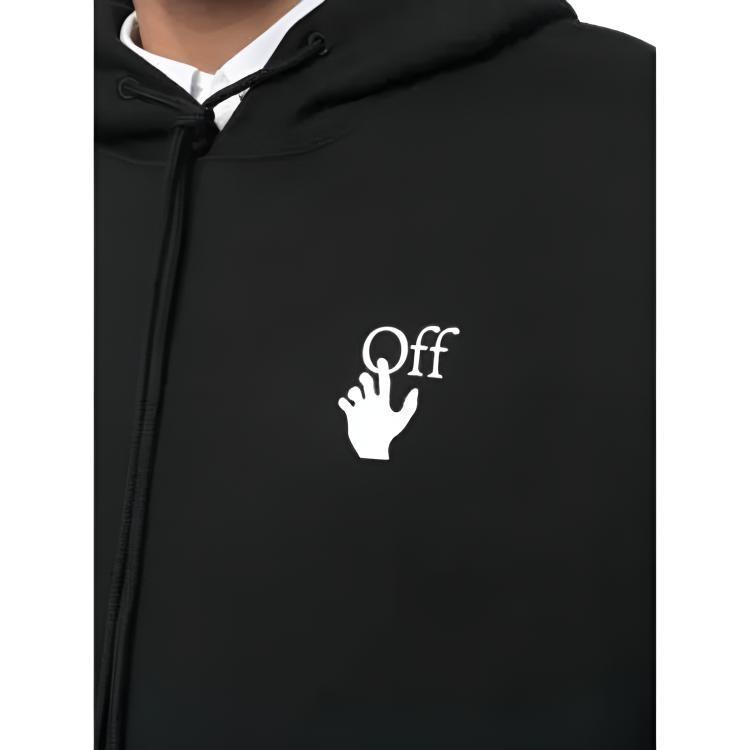 Off-White SS21 Red Tongue Out Over Logo Printing Pullover Loose Fit Black Men's OMBB037S21FLE0061001
