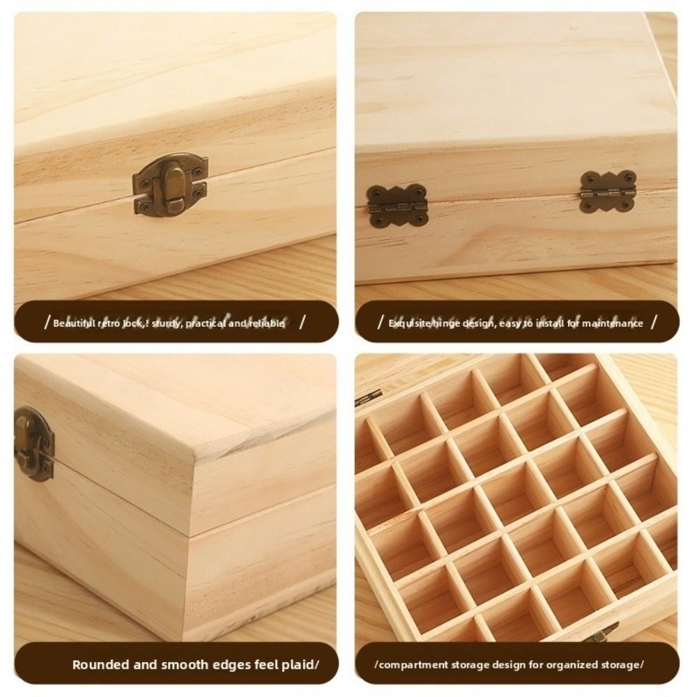 Durable Essential Oil Storage Box Wooden Essential Oil Organizer Aromatherapy Container Travel Use