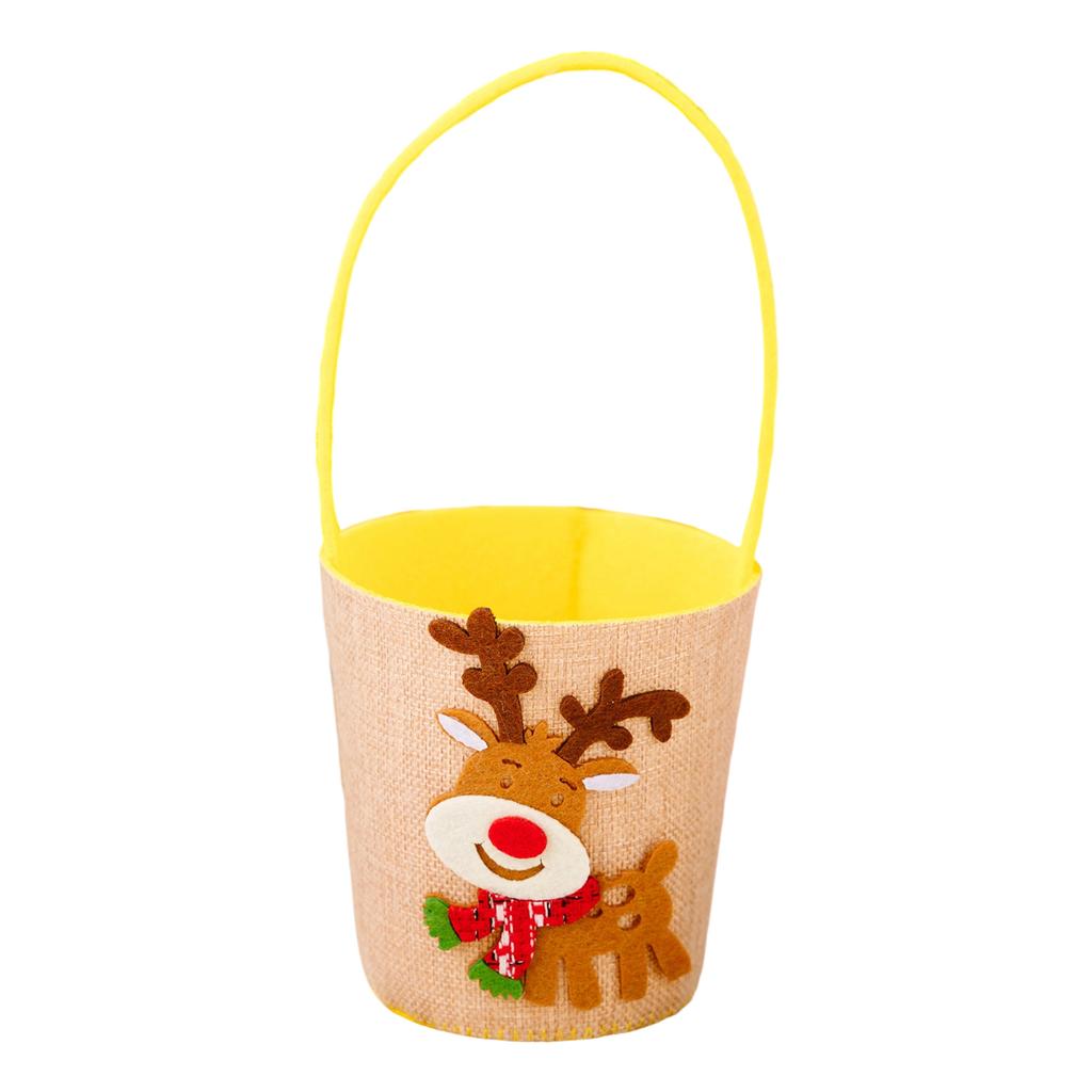 Christmas Candy Gift Bag Cartoon Design Festive Bucket for Kids Holiday Decoration/Party Atmosphere/Home Decor