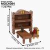 MOC City Bricks Компьютерные столы Мебель Игровой Офисный Совместимые Фигурки Строительные Блоки Креативные Игрушки Для Детей Взрослых Подарок