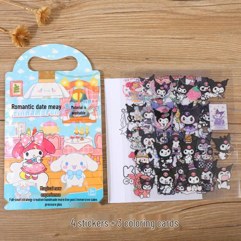 Наклейки Sanrio Labubu - Милые мультяшные граффити и раскраски для украшения журналов.