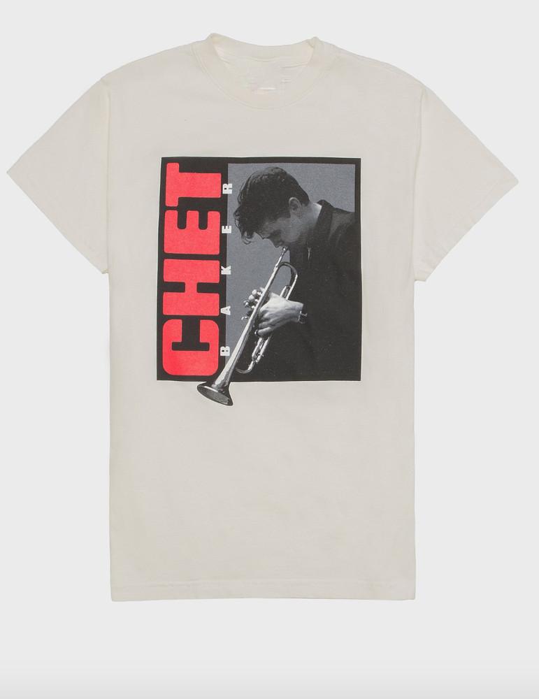 Винтажная мужская и женская футболка с коротким рукавом Chet Baker, белая, все размеры, унисекс