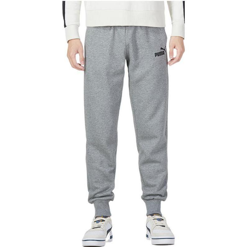 Puma Мужские вязаные спортивные штаны Серые Умеренно зауженные Штаны 846385-03