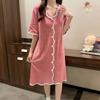 Pijama yubkalar Ayollar uchun yozgi qisqa yengli kardiganlar Pijamalar Katta o'lchamli uzun Uy kiyimi