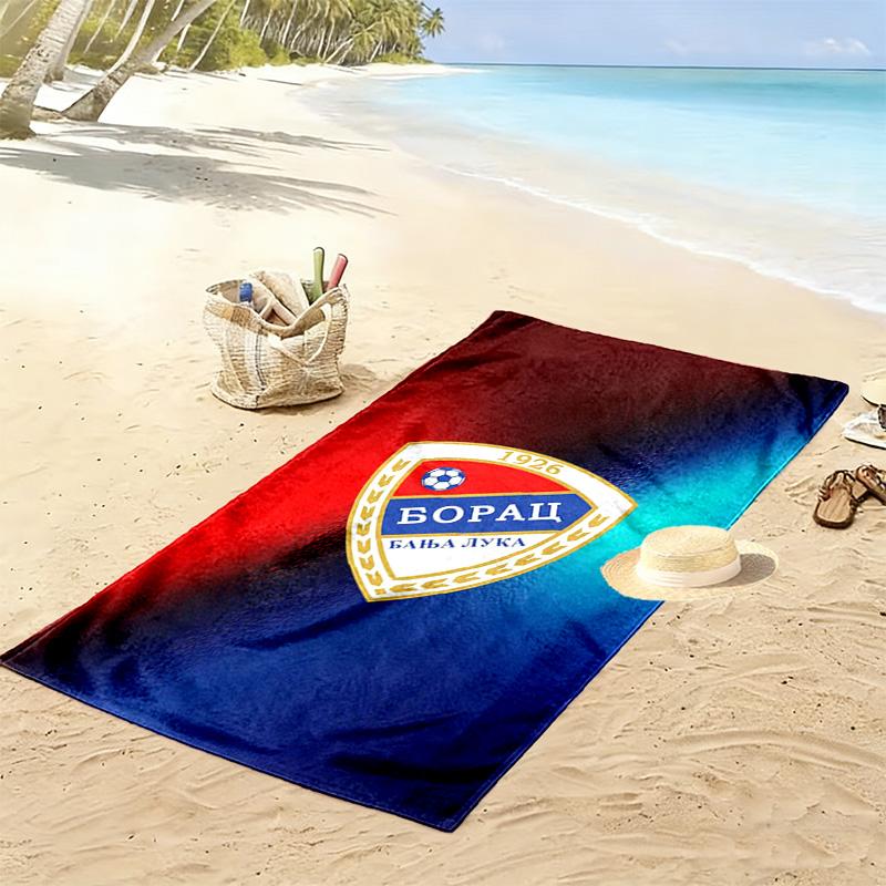 Borac Banja Luka Print Beach Towel, Large Soft Quick Dry Towel for Beach Camping Swimming
