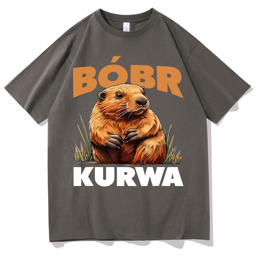 Funny Kurwa Bober Unisexge T Shirt Harajuku Y2k Tees Fashion Unisexs Women Retro Tshirt High Quality Oversized Comfort Clothes Unisex