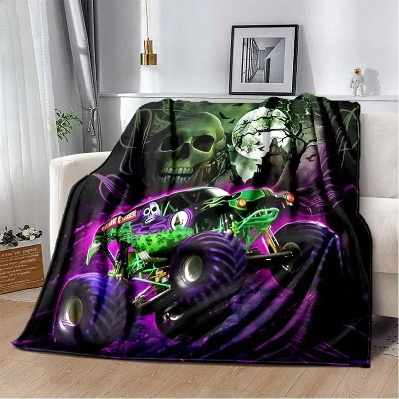 3D Monster Jam Монстр-трак Мультяшная Фланелевая Мягкая Плед Плед для Спальни Мальчика Дивана Кровати Теплый Плед Пикник