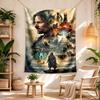 Lord Rings Customize Text Tapestry Decorative Wall Tapestry Machine Washable Ideal for Meditation Room Multi-purpose for All Occasions