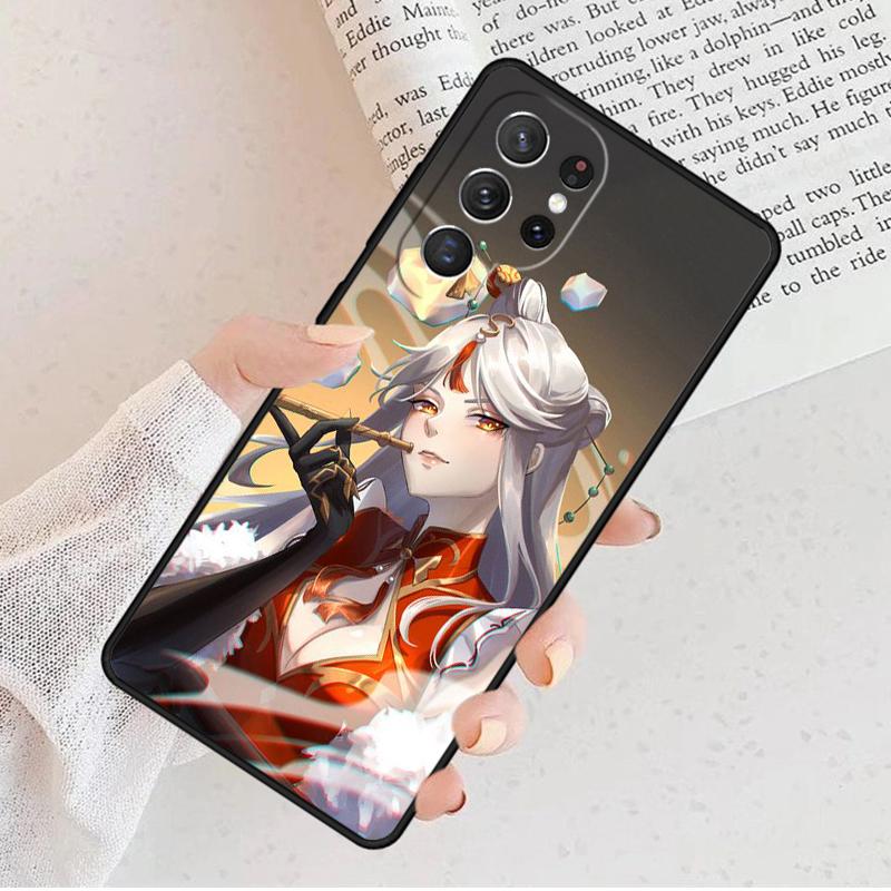 Чехол для телефона Genshin Impact Нин Гуан для Samsung Galaxy S25 S23 S30 S8 S21 S20 FE S24 S22 Note 10 20 Plus lite Ultra