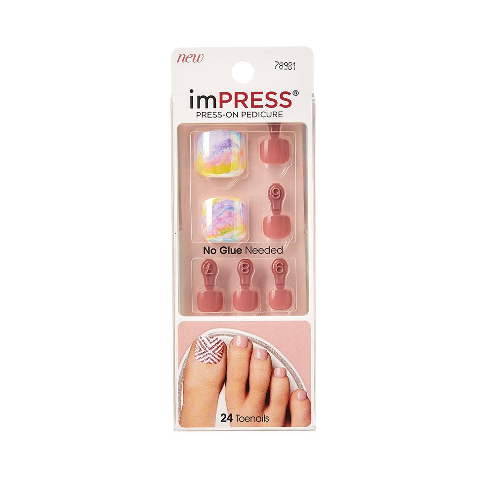 Sztuczne Paznokcie Do Stóp Honey Bee Press-On Pedicure Kiss 1 Zestaw