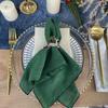 6pcs Solid Color Bohemian Style Napkins, Simple and Rustic Square Cloth Napkins, Table Decoration