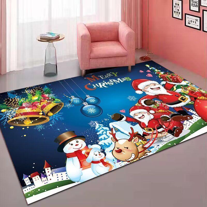 Christmas Rugs, Decorative Rugs, Santa Claus Floor Mats and Bedside Rugs for the Living Room and Bedroom