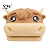 Highland Cow Memo Organizer 3D Printed Sticky Note Holder, Cute Desktop Box Unique Desk for Office and Classroom Supplies, Cartoon To-do Lists