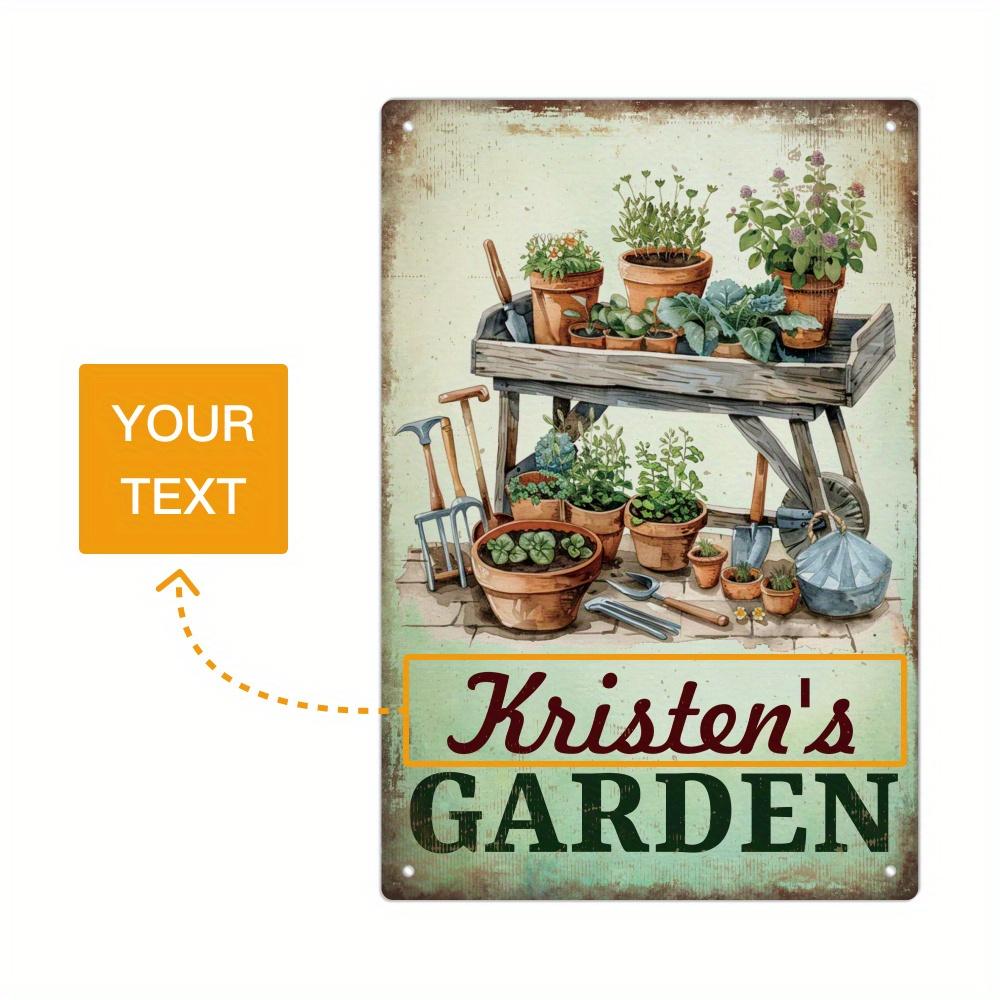 Custom Metal Sign by Putuo Decor Featuring KristenS Garden a Personalized VintageStyle Plaque for Wall Decoration in Homes