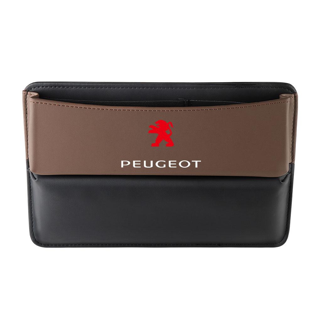 Car Seat Slit Organizer Leather Storage Box Auto Interior Accessories For Peugeot 308 406 407 408 508 106 107 108 2008 3008 5008