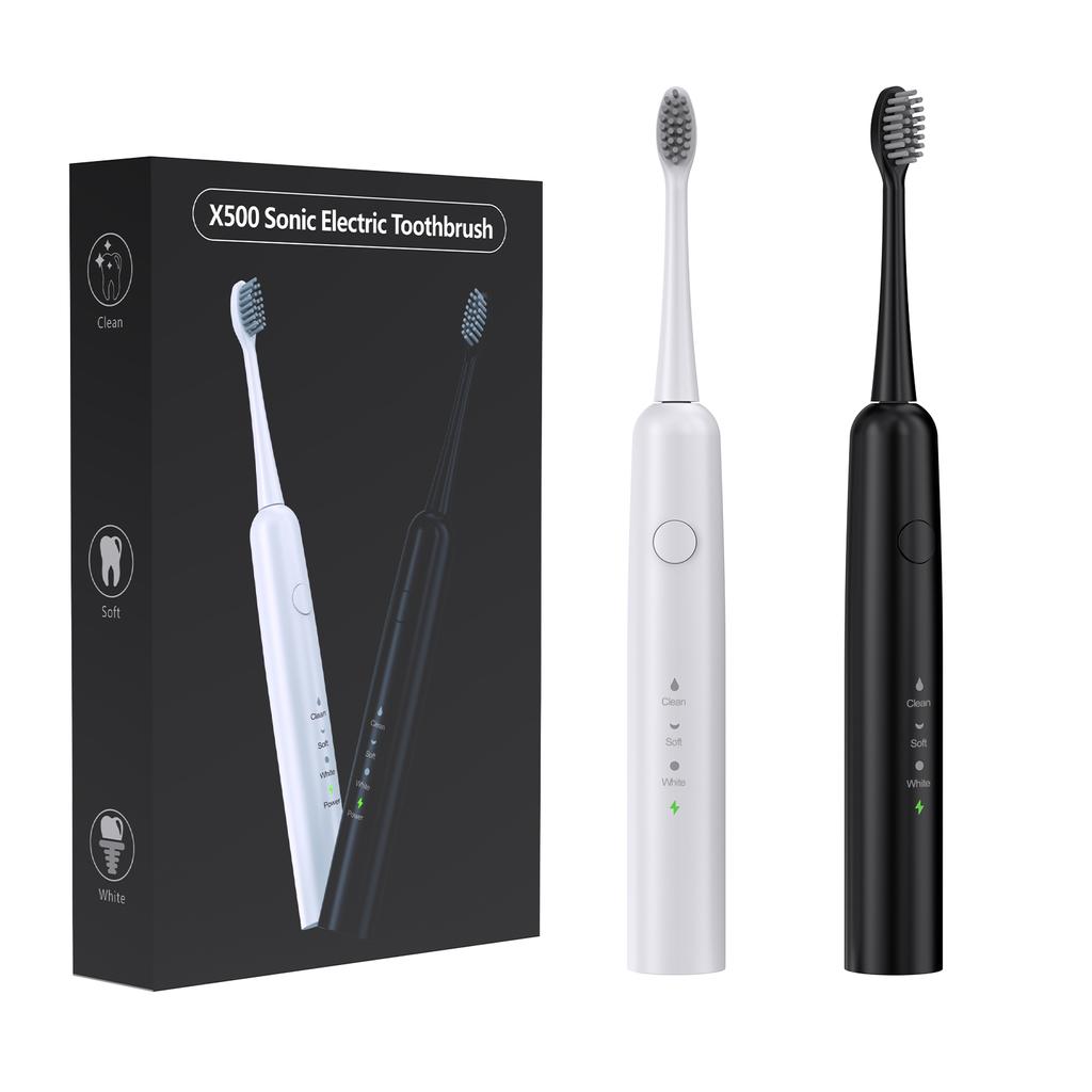 Adult Sonic Electric Toothbrush Travel Set Premium USB Rechargeable Soinc Toothbrush IPX7 Waterproof with 6 Toothbrush Heads
