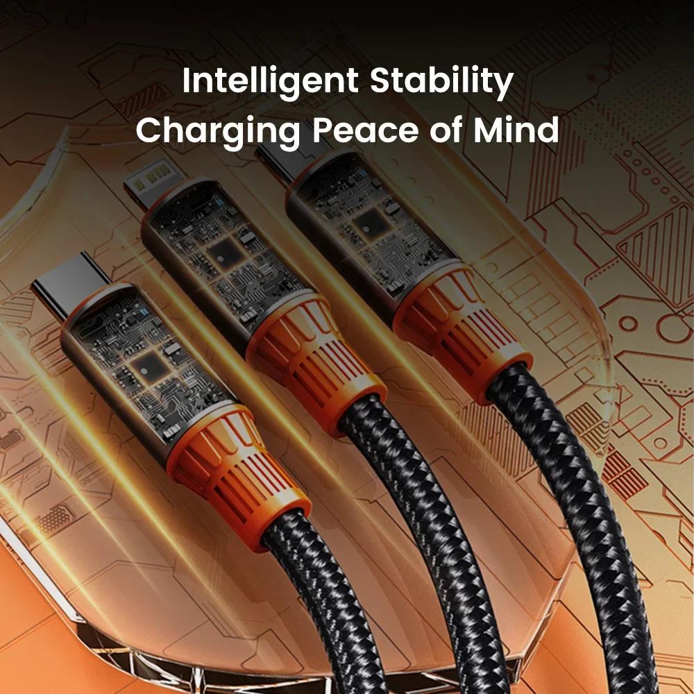 2 в 3 1,2 м кабель для быстрой зарядки Micro USB Type C кабель Lightning для Samsung Xiaomi Huawei для iPhone 16 15 14 13 Pro телефон зарядное устройство USB кабель для передачи данных
