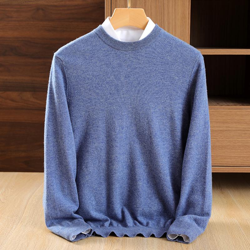 Мужской кашемировый свитер Qinghe кашемир 30% кашемир 70% шерсть мужской осенне-зимний кашемир мягкий и теплый