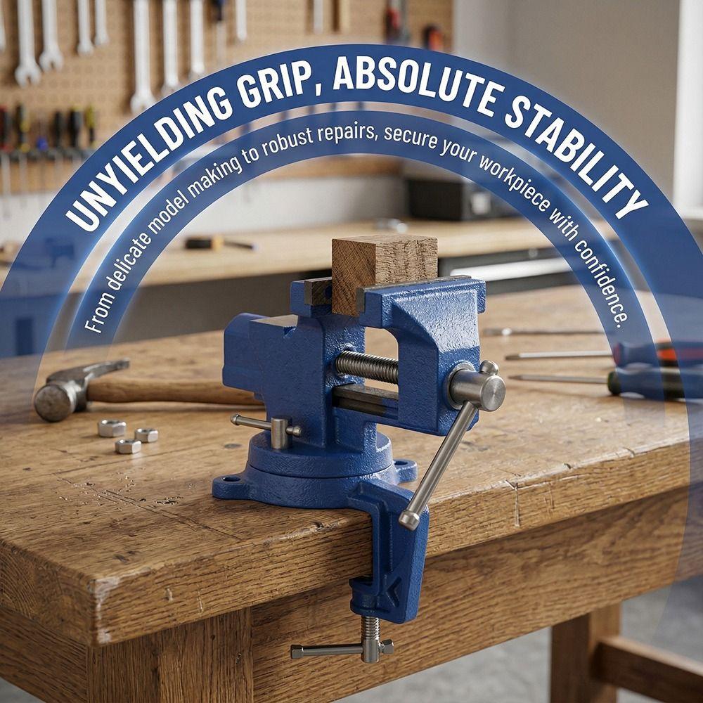 Heavy-Duty Table Clamp Cast Steel Compact Clamp Making Portable Small Vice Metalworking