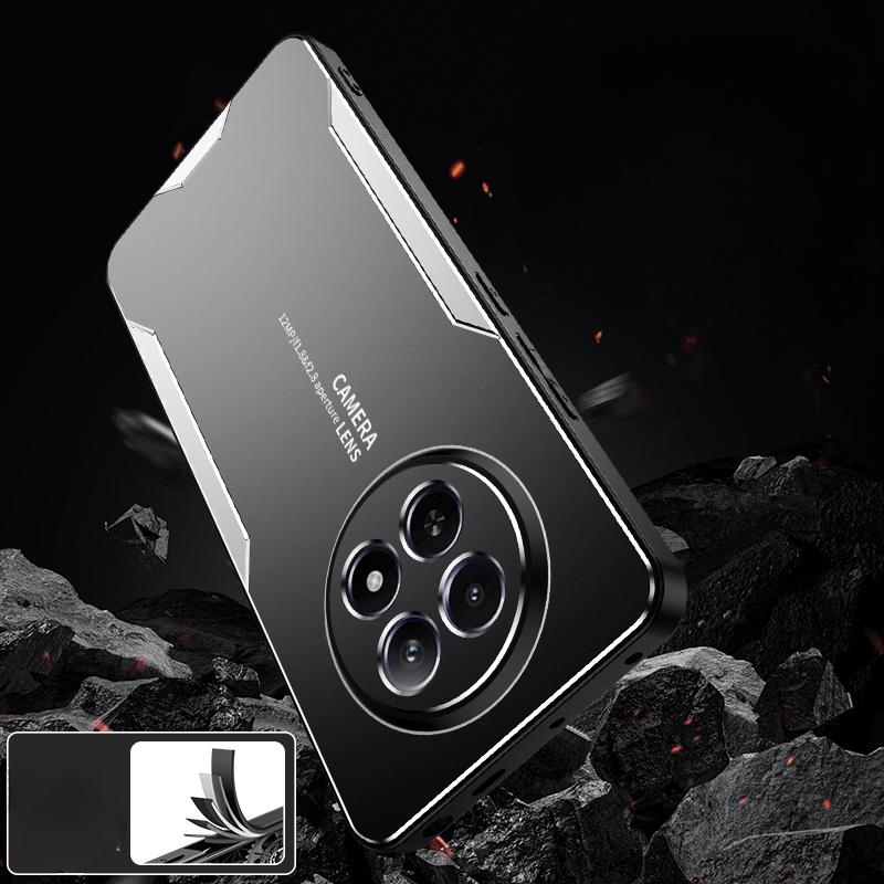 Алюминиевый сплав металлический жесткий чехол для Realme 13 Pro Plus 12X 12 Plus матовая задняя крышка силиконовый противоударный полный чехол для OPPO Realme13 4G 12 Pro Plus