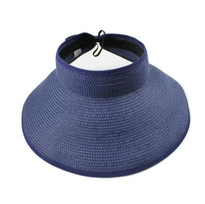 Summer Roll Up Straw Hat Wide Brim Sun Visor Cap Beach Hat for Women
