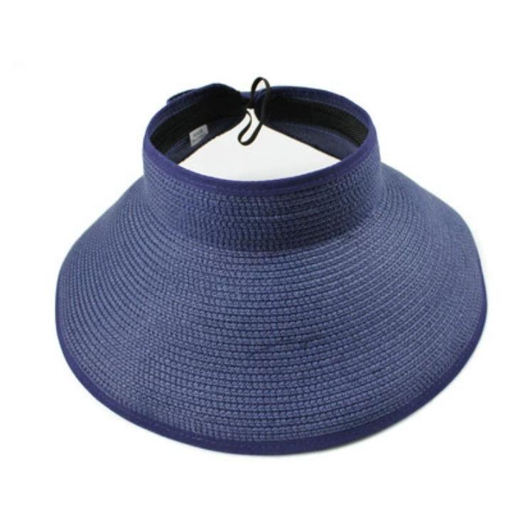 Summer Roll up Straw Hat Wide Brim Sun Visor Cap Beach Hat for Women