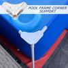 Pool Frame Corner Connector Leg Joint for Family Ground Pool Leak-Proof Precise Angle Replacement Parts for Outdoor Garden